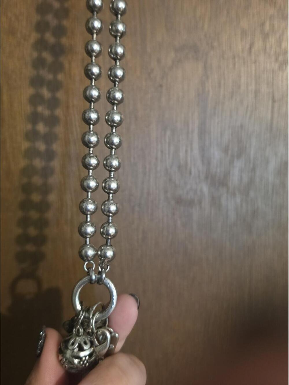 Boho Silver Cross Pendant Necklace - Picture 5 of 5